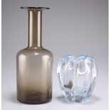 VICKE LINDSTRAND FOR ORREFORS, A STELLA POLARIS ICE BLUE GLASS VASE