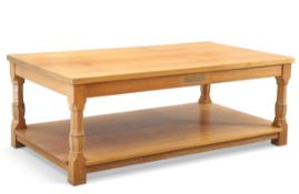 BOB HUNTER, A WRENMAN OAK LARGE COFFEE TABLE