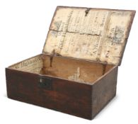 AN EARLY 18TH CENTURY OAK BIBLE BOX