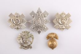 FIVE OTHER RANKS' PATTERN CAP BADGES