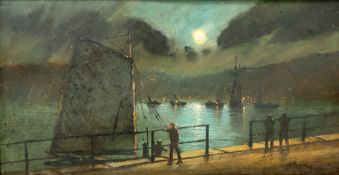 WALTER LINSLEY MEEGAN (1859-1944), NOCTURNE HARBOUR SCENE