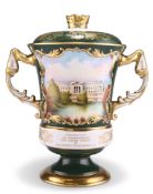 A LARGE AYNSLEY LIMITED EDITION LOVING CUP AND COVER, "THE JUBILEE VASE"