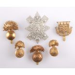 FOUR OTHER RANKS' PATTERN CAP BADGES