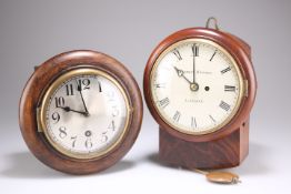 A SMALL SINGLE-FUSEE DROP-DIAL WALL CLOCK