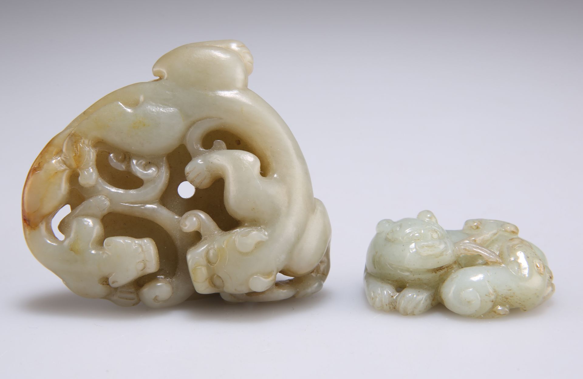 TWO CHINESE JADE CARVINGS