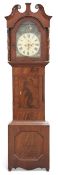 A 19TH CENTURY MAHOGANY EIGHT-DAY LONGCASE CLOCK