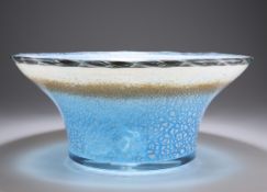 A LARGE CONTEMPORARY ART GLASS BOWL