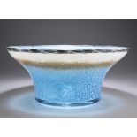 A LARGE CONTEMPORARY ART GLASS BOWL