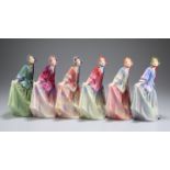 SIX ROYAL DOULTON "SWEET ANNE" FIGURES