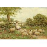 ENGLISH SCHOOL (19TH CENTURY), SHEPHERDESS AND FLOCK AT REST,