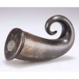 A 19TH CENTURY RAM'S HORN SNUFF MULL