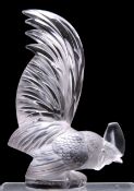 RENÉ LALIQUE (FRENCH, 1860-1945), A COQ NAIN CAR MASCOT, DESIGNED 1928