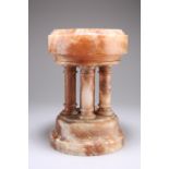 AN ITALIAN MARBLE MINIATURE FONT, 19TH CENTURY