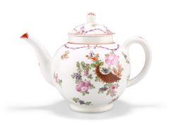 A LOWESTOFT TEAPOT, CIRCA 1780