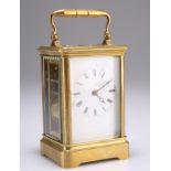 A LATE 19TH CENTURY FRENCH BRASS CARRIAGE CLOCK, BY DROCOURT