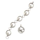 KARL LAINE FOR FINNFEELINGS STEN & LAINE - A FINNISH SILVER PENDANT AND BRACELET