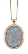 AN OPAL PENDANT ON CHAIN