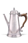 A GEORGE II SILVER COFFEE POT