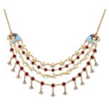 AN EGYPTIAN REVIVAL NECKLACE