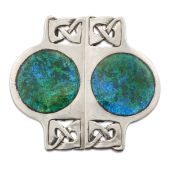 WILLIAM HAIR HASELER - A LIBERTY & CO SILVER AND ENAMEL BUCKLE