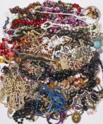 A LARGE QUANTITY OF COSTUME JEWELLERY