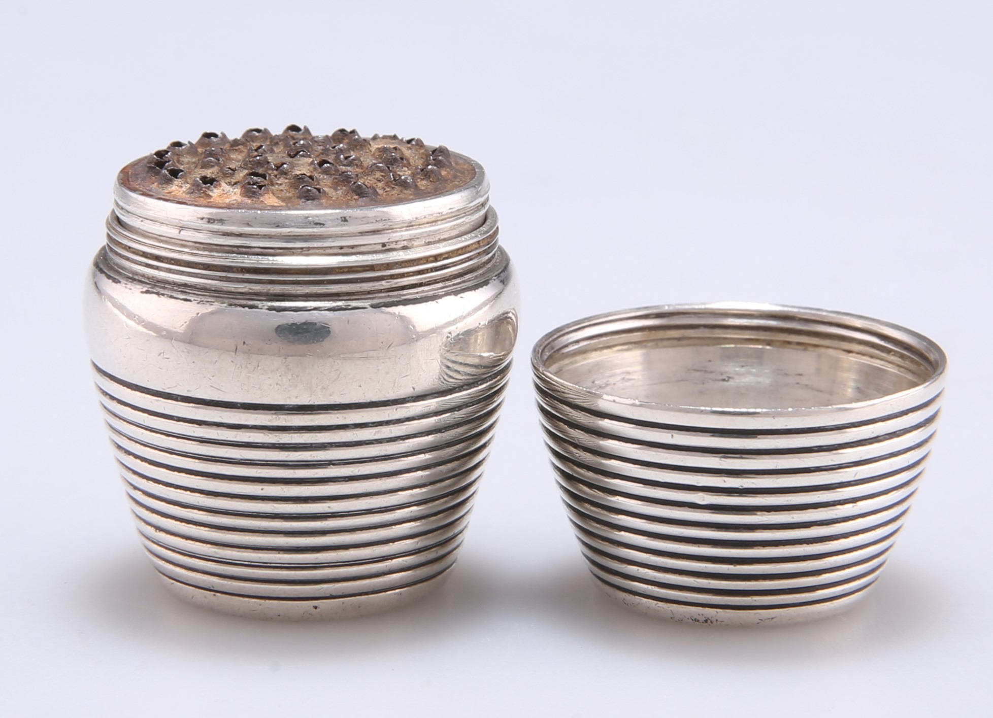 A GEORGE III SILVER NUTMEG GRATER