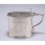 A VICTORIAN SILVER MUSTARD POT