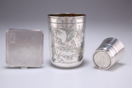 A VICTORIAN AESTHETIC SILVER BEAKER