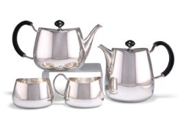 ELIZABETH II SILVER-PLATED FOUR-PIECE "PRIDE" PATTERN TEA SERVICE