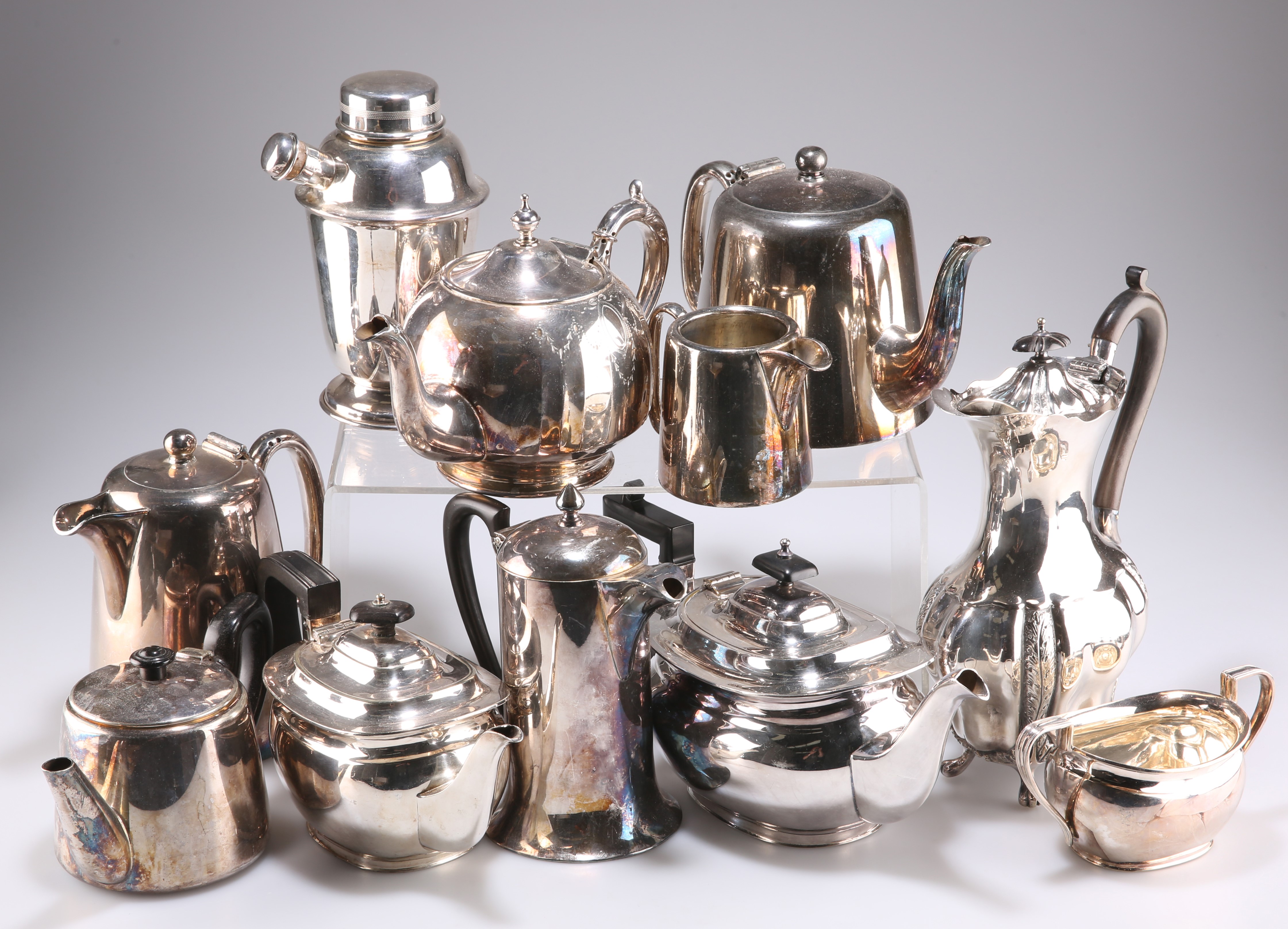 A COLLECTION OF SILVER-PLATE,