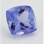 A CUSHION MIXED-CUT TANZANITE, 4.33ct