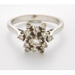 A DIAMOND CLUSTER RING