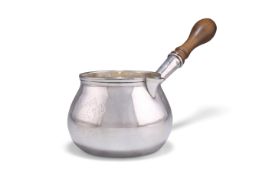 A GEORGE I BRITANNIA SILVER BRANDY PAN