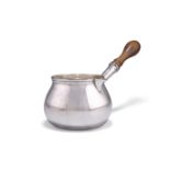 A GEORGE I BRITANNIA SILVER BRANDY PAN