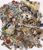 A LARGE QUANTITY OF COSTUME JEWELLERY