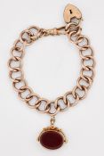 A ROSE GOLD CURB LINK BRACELET