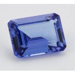 AN OCTAGONAL STEP-CUT TANZANITE, 3.02ct