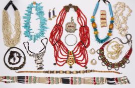 A QUANTITY OF ETHNIC AND TRIBAL STYLE JEWELLERY