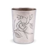 A RUSSIAN SILVER BEAKER CUP