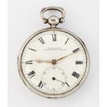 A SILVER POCKET WATCH BY CHARLES PITT