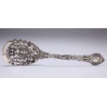 A VICTORIAN SILVER SERVING SPOON