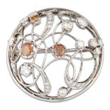 A RUSSIAN DIAMOND BROOCH