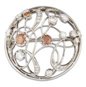 A RUSSIAN DIAMOND BROOCH