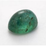 AN OVAL CABOCHON EMERALD, 1.71ct