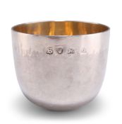 A GEORGE III SILVER TUMBLER CUP