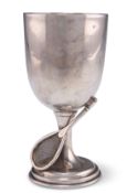 A GEORGE V SILVER GOBLET