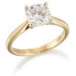 AN 18 CARAT GOLD SOLITAIRE DIAMOND RING