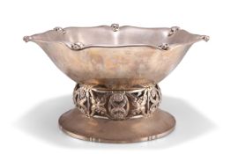 A DANISH SILVER CENTRE BOWL