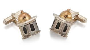 VICKI AMBERY-SMITH - A PAIR OF SILVER CUFFLINKS