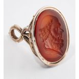 A CARNELIAN INTAGLIO FOB SEAL